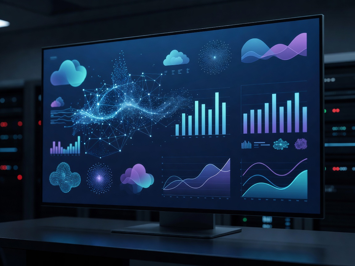 Cloud data analytics interface and dashboard display